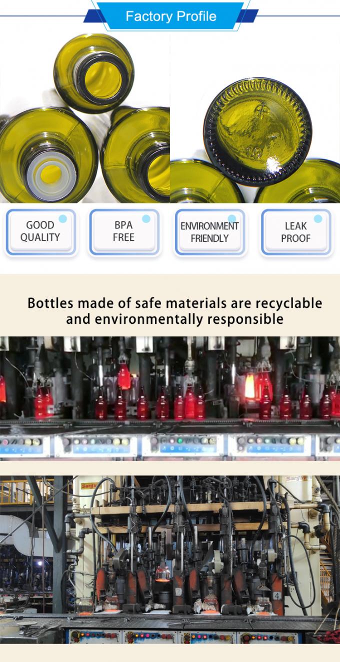 Recycelbare 250Ml 500Ml 750Ml Küchenglas Essigflaschen Olivenöl Flaschen mit Kappe 1