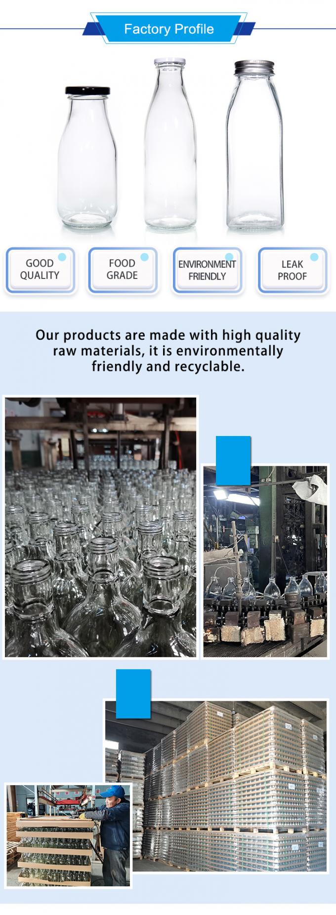 500 ml klare Saftflasche luftdichte Glassaftbehälter 2