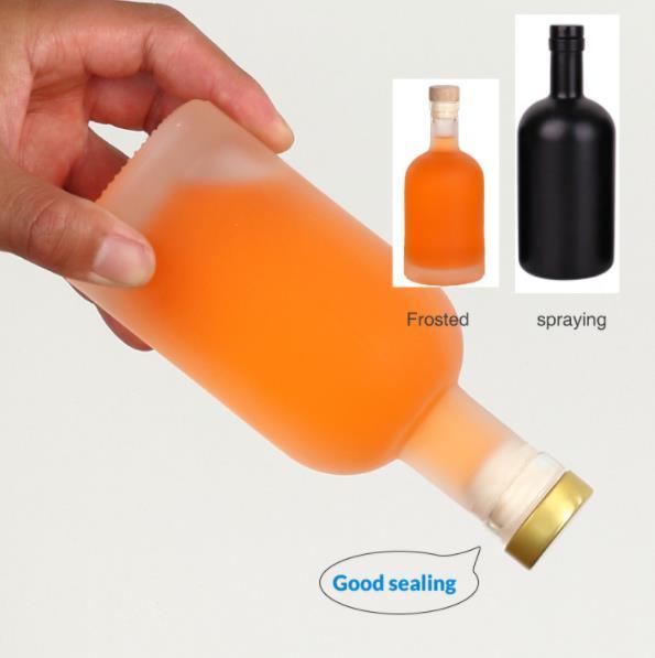 Auf Lager 750 ml Glas Flaschen Alkohol Spirituosen Behälter ODM 3