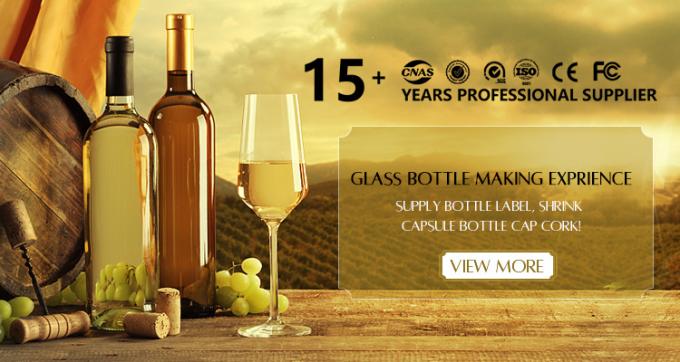 Luxushersteller 375 ml 750 ml Rotweinflasche Dunkelgrün leere Glasflaschen mit Deckel 0