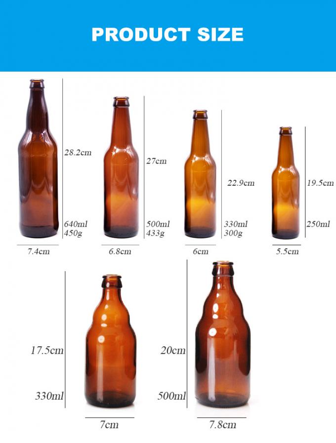 Gefrorene leere Glasflaschen Soda 16 Oz Glasflasche mit Kronenkappe 1