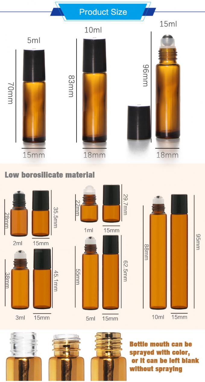 8 ml 5 ml klare leere Flaschenrolle für ätherische Öle 0