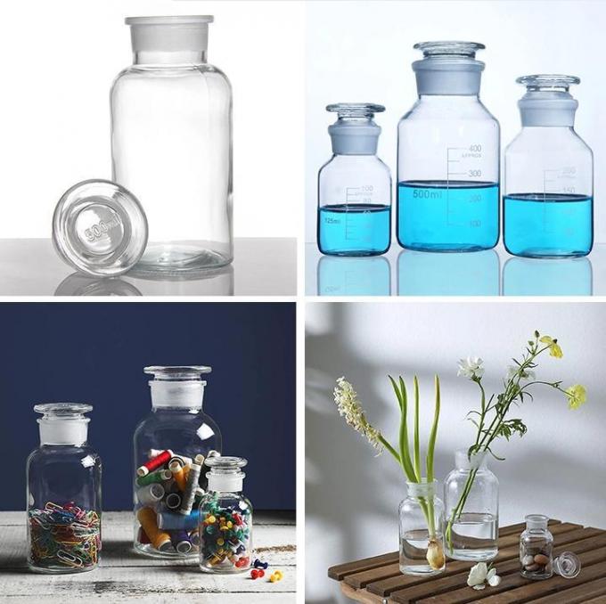 Durchsichtige Braun-Bron-Glas-Medikamentflaschen Gläser 125 ml 250 ml 500 ml 1000 ml 2