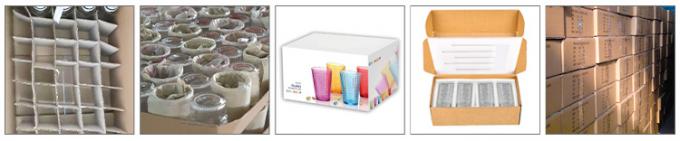Retro kristallklare Kaffeegläser Trinkgläser Tasse Ripple Glaswaren geprägt 7