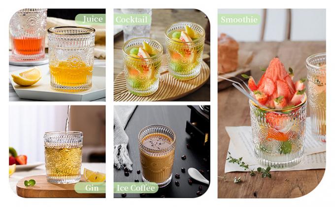 Kristallhaltige Getränkgläser mit Sonnenblume für Kaffeewasser 4