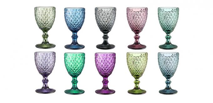 Aufgestellte Rotwein-Glas-Gläser Glasware Grau ODM 2