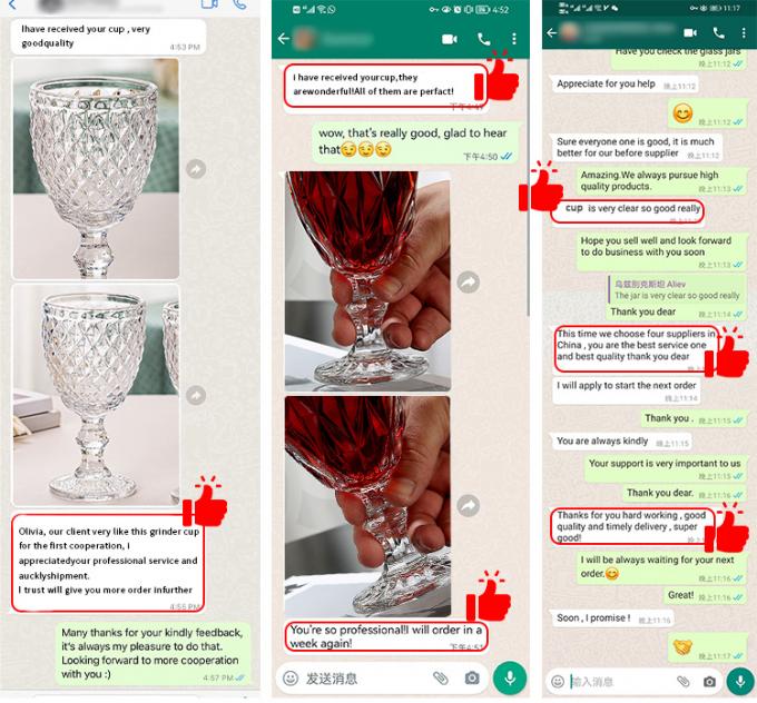 Aufgestellte Rotwein-Glas-Gläser Glasware Grau ODM 9