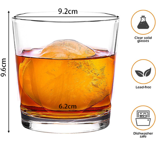 Durchsichtiger Verdickter Whisky 8 Oz Highball Glass Bulk FUJI Mountain Style 0