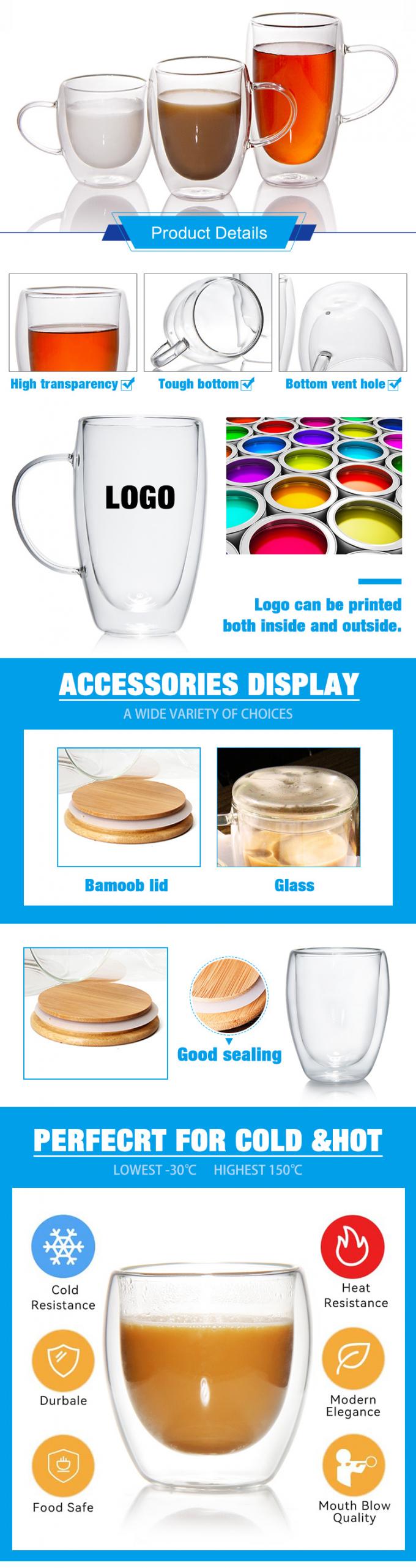 Espresso Latte Milch Glas Tee Kaffeetasse Tassen Durchsichtige Getränke 600 ml 650 ml 0