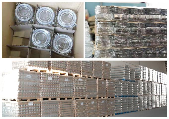 Hochwertiges Großhandel 150 ml 200 ml 250 ml Runder Glasfach für Honigmarmelade Gurken mit hohem Deckel 12