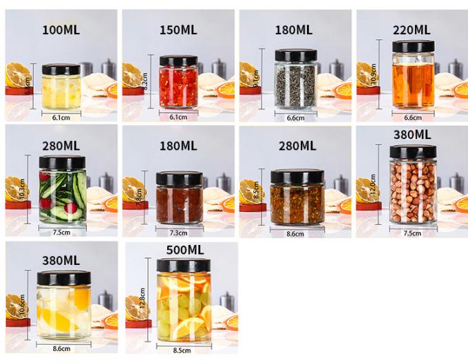 Private Label 380Ml 500Ml 750Ml 1L Zylinderförmiger Honigkrug Glaskrug mit Zinnplattendeckel 3