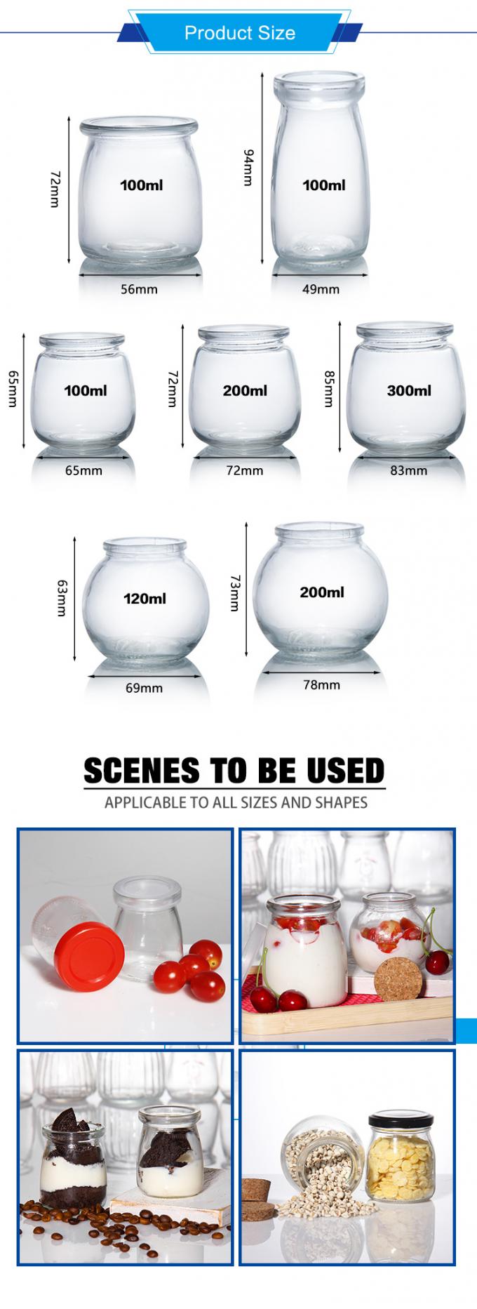 Stackbare Dessertglasgefäße 200 ml 300 ml Speicher 1