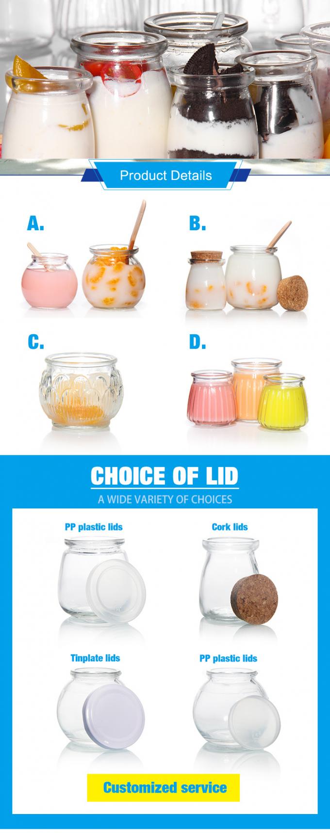 Stackbare Dessertglasgefäße 200 ml 300 ml Speicher 0