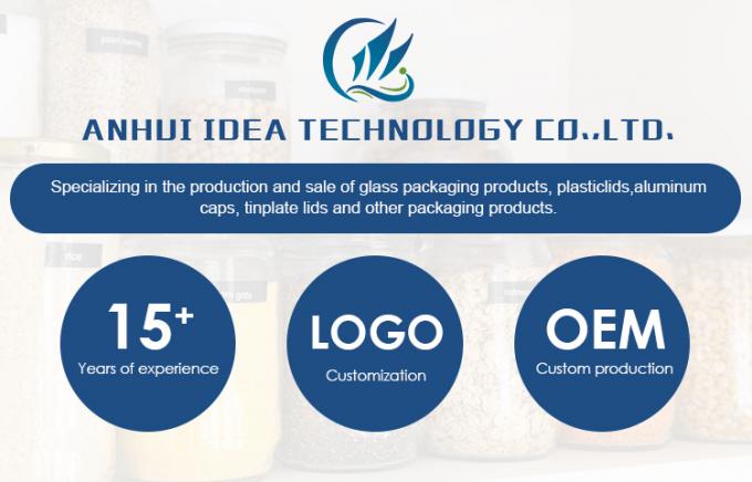 Custom Logo 100 ml 180 ml 280 ml 380 ml Marmelade Soße Aufbewahrung Glasflaschen Klares sechsseckiges Glas Honigglas 0