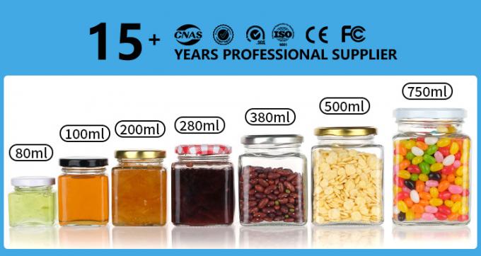 Leere Gefrierglasgefäße Speisekammerbehälter 50 ml Klarquadrat 0