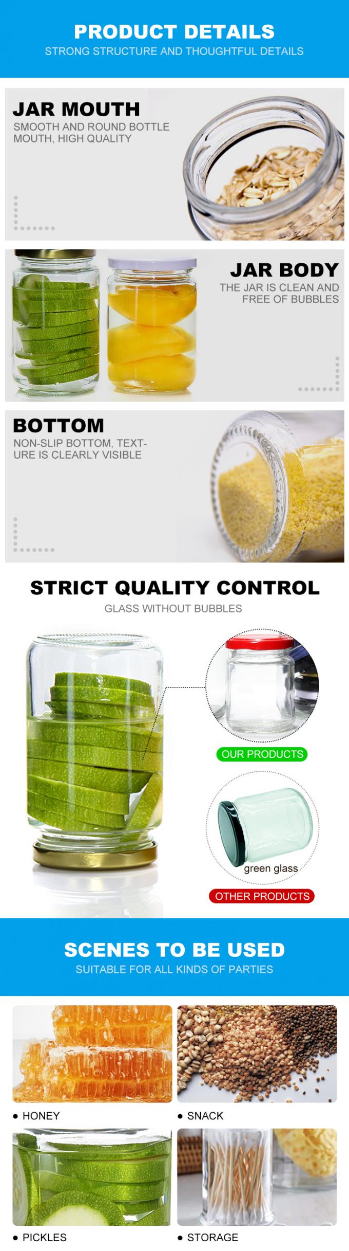Hochwertiges Glasglas mit Aluminiumdeckel 2