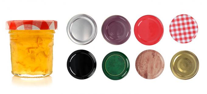 Hohe Dichtung Marmeladenaufbewahrungsgefäß Haushaltsleere Kanne Klar Marmeladenaufbewahrungsgefäß mit Aluminiumdeckel 7
