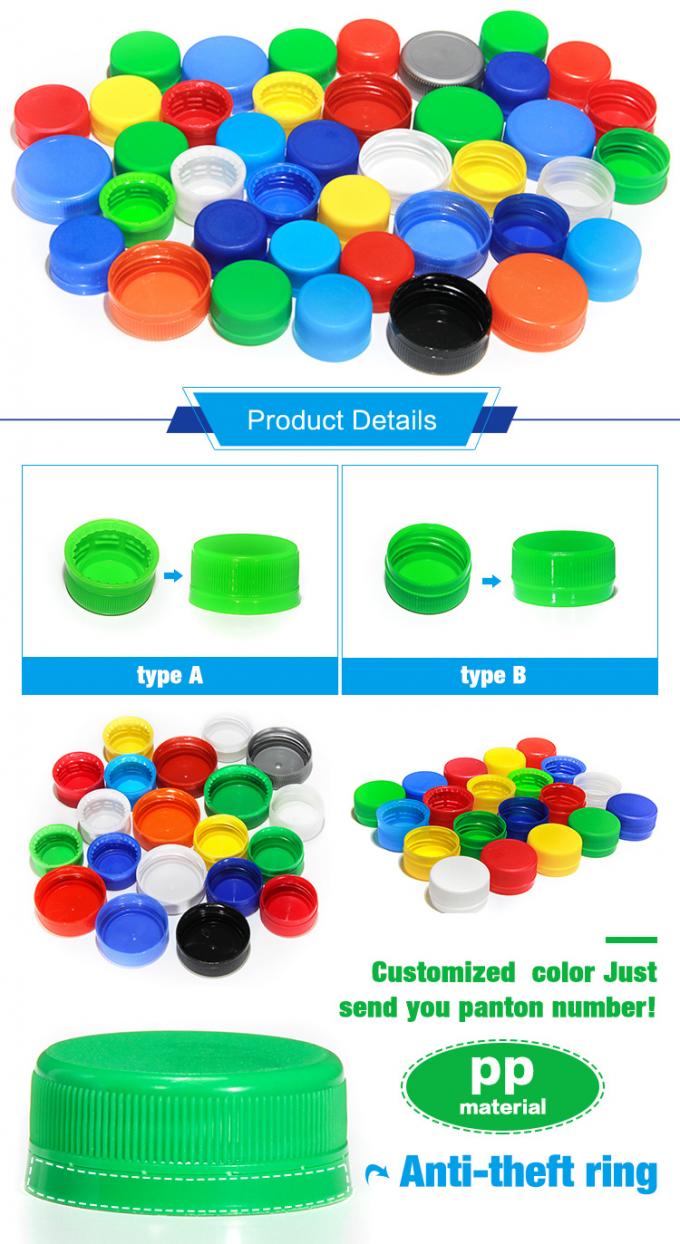 Kleine Schrauben Plastik-Wasserflaschenkappen 28mm 30mm für Getränksäfte 0