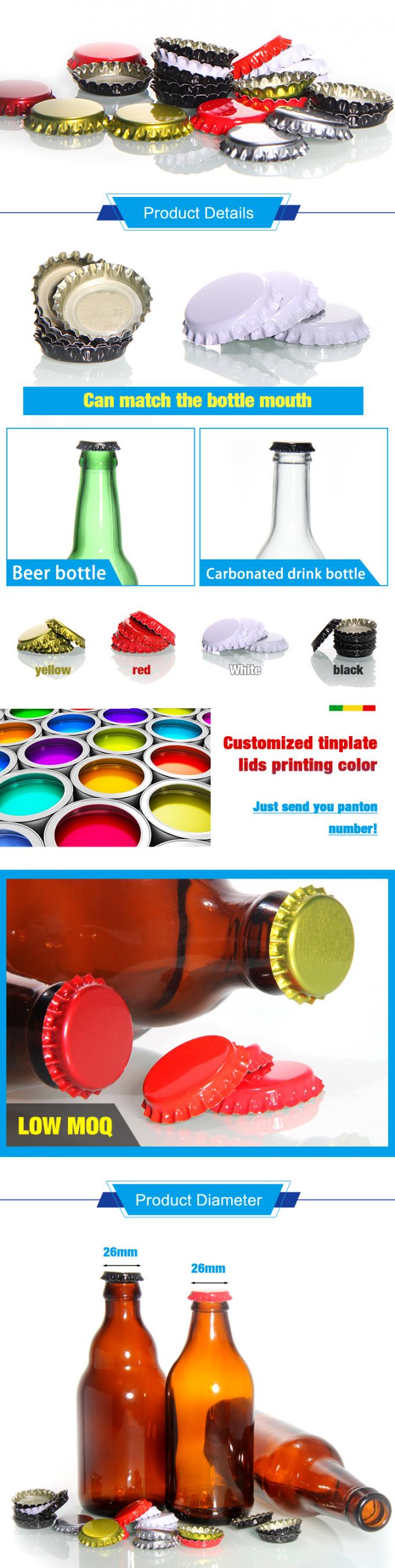 Hot Sell 26mm Innovation Easy Open Ring Pull Ringtab Bier Getränke Flasche Krone Kappe 0