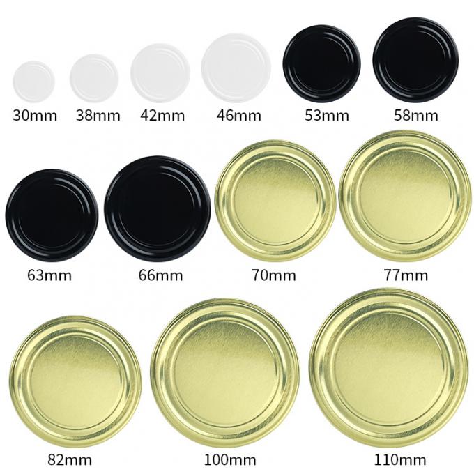 Besonders gedruckt 113mm Weiß Schwarz Metall Lug Kappen Metall Kappe 3
