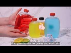 Luftdichtes Gefrierschrank, Safer Saftflaschen, Kombucha-Glasflaschen, Quadrat