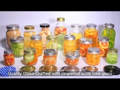 Runde Glaskrüge mit breitem Mund 12oz Mason-Gläser für den Haushalt