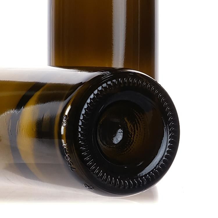 750 ml Bordeaux-Glasflasche rund mit Flachboden