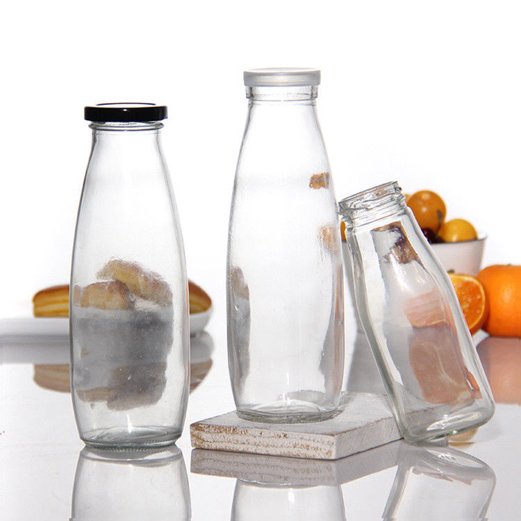 Hochwertige 250ml 300ml 500ml 750ml 1L Glas Sauce Jar mit Metalldeckel mit Plastikdeckel