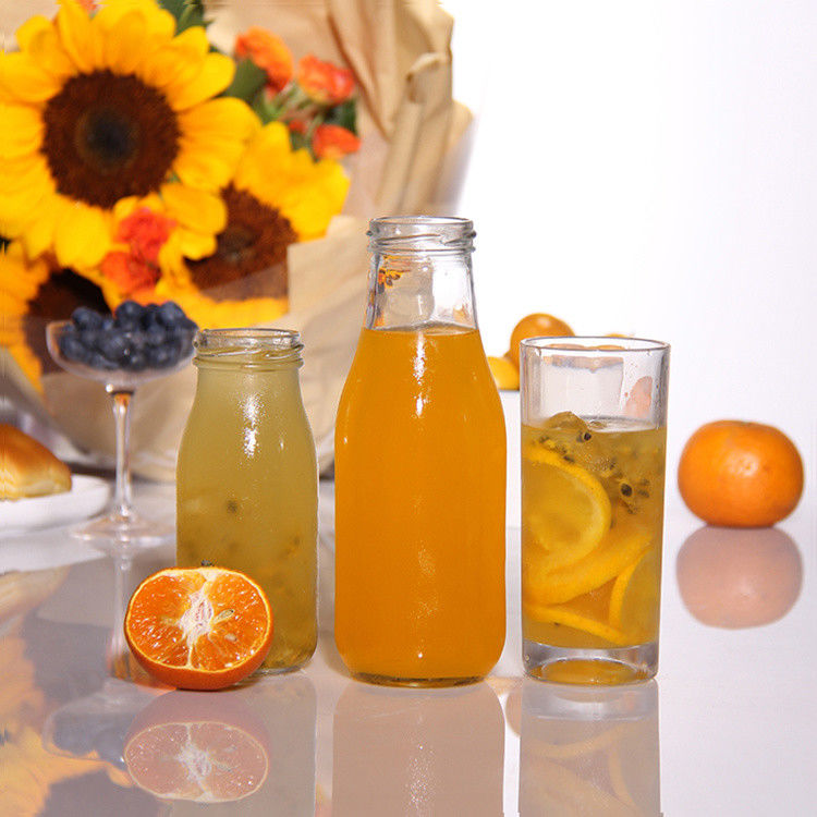 Fabrikpreis 200ml 250ml 350ml 500ml 1000ml Glas Soße Flasche mit Plastikdeckel mit Schraubdeckel