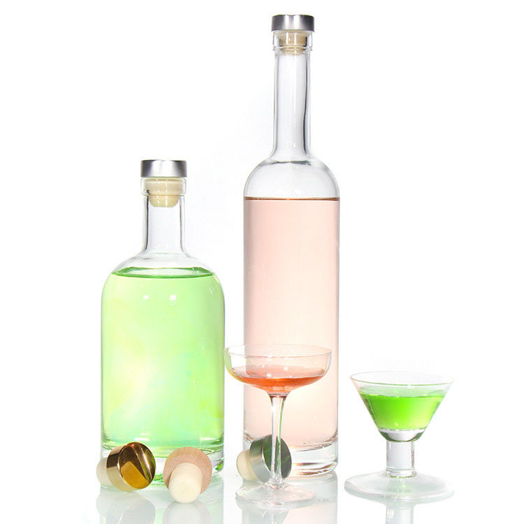 Billiger Preis750ml Flint Glass Liquor Flaschen Custom Printed Für Cocktail Whiskey Rum