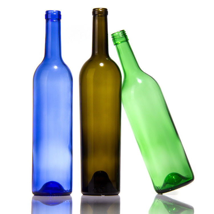 Luxushersteller 375 ml 750 ml Rotweinflasche Dunkelgrün leere Glasflaschen mit Deckel