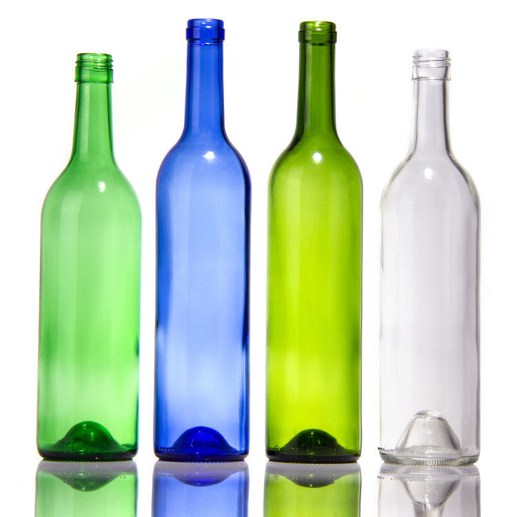 Luxushersteller 375 ml 750 ml Rotweinflasche Dunkelgrün leere Glasflaschen mit Deckel