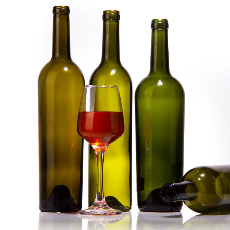 Fabrik verkaufen dunkelgrüne Glasflaschen und Rotwein Glasflasche mit luftdichtem Deckel