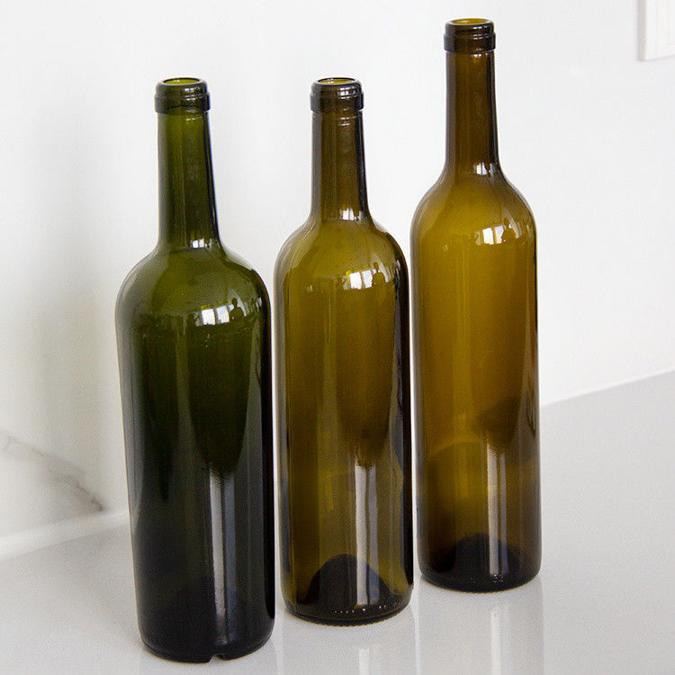 Fabrik verkaufen dunkelgrüne Glasflaschen und Rotwein Glasflasche mit luftdichtem Deckel