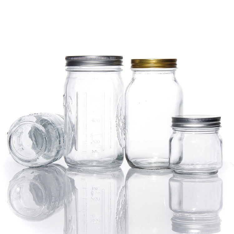 Produziert in verschiedenen Größen Maßgeschneiderte Küchenglas Speicher Glas Mason Jar für Gewürz-Cookie-Süßigkeiten