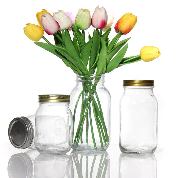 Produziert in verschiedenen Größen Maßgeschneiderte Küchenglas Speicher Glas Mason Jar für Gewürz-Cookie-Süßigkeiten