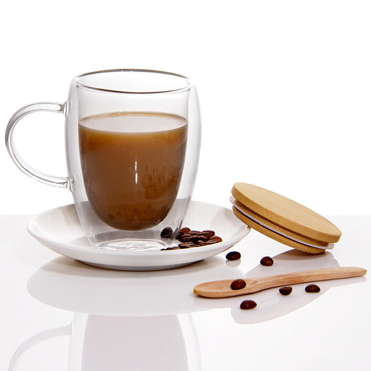 12oz 16oz Doppelwand Latte Tassen Borosilikat Glas Teetasse Für BBQ