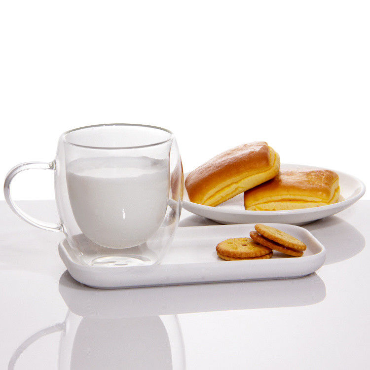 12oz 16oz Doppelwand Latte Tassen Borosilikat Glas Teetasse Für BBQ