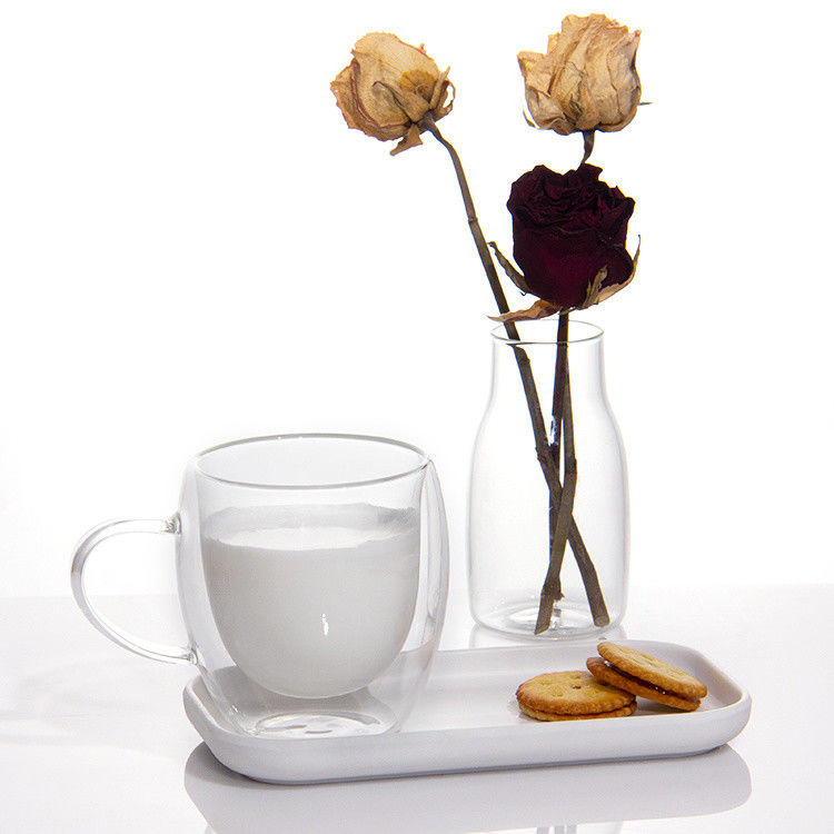 12oz 16oz Doppelwand Latte Tassen Borosilikat Glas Teetasse Für BBQ