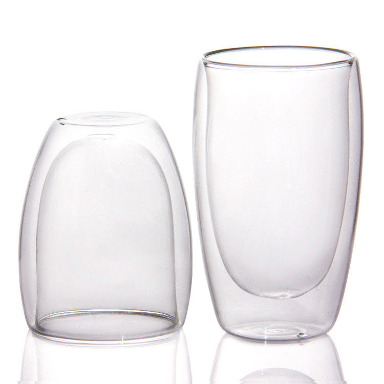 12oz 16oz Doppelwand Latte Tassen Borosilikat Glas Teetasse Für BBQ