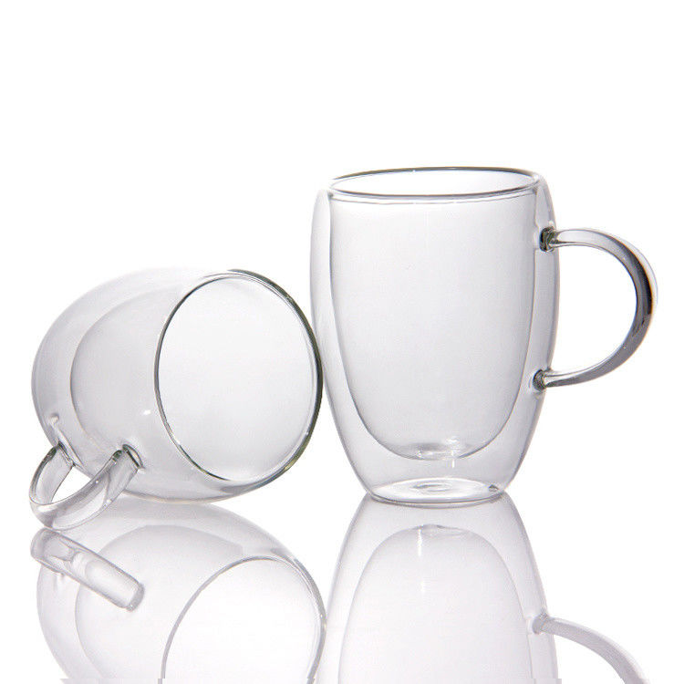 12oz 16oz Doppelwand Latte Tassen Borosilikat Glas Teetasse Für BBQ