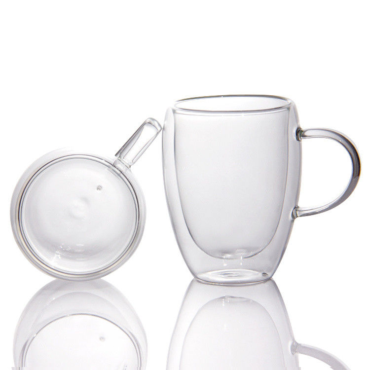12oz 16oz Doppelwand Latte Tassen Borosilikat Glas Teetasse Für BBQ