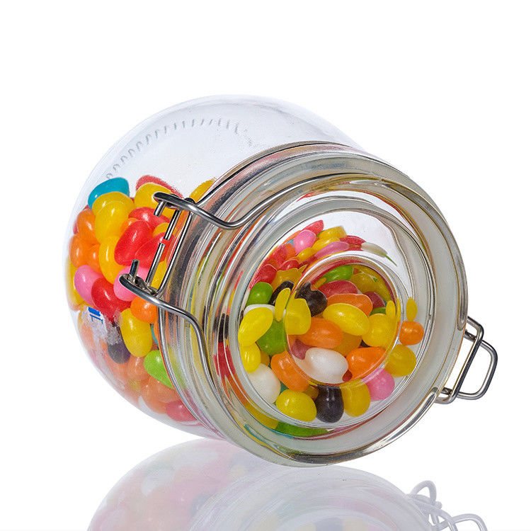 1 Oz 4 Oz 8 Oz Runde Form klarer leerer Lagerbehälter Glas-Lebensmittelgläser mit Clip-Deckel