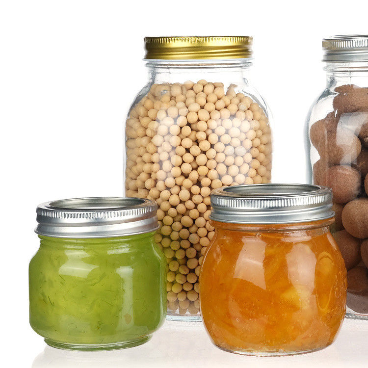 Neues Design Rund 45 ml 12 oz 14 oz unterschiedliche Größen Glas Mason Jar für Lebensmittellager