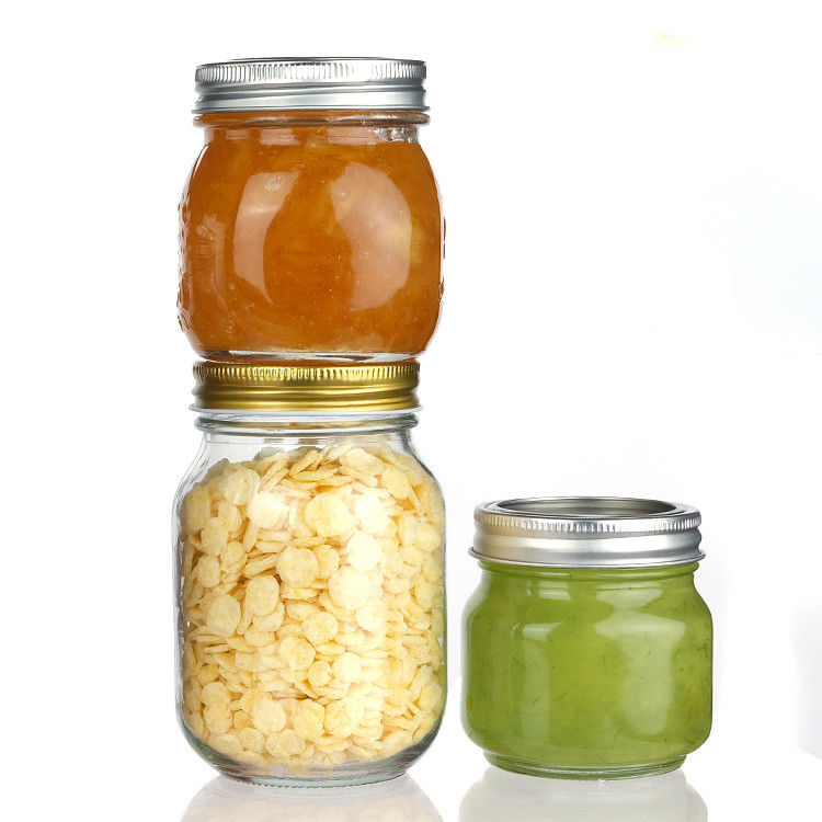 Neues Design Rund 45 ml 12 oz 14 oz unterschiedliche Größen Glas Mason Jar für Lebensmittellager