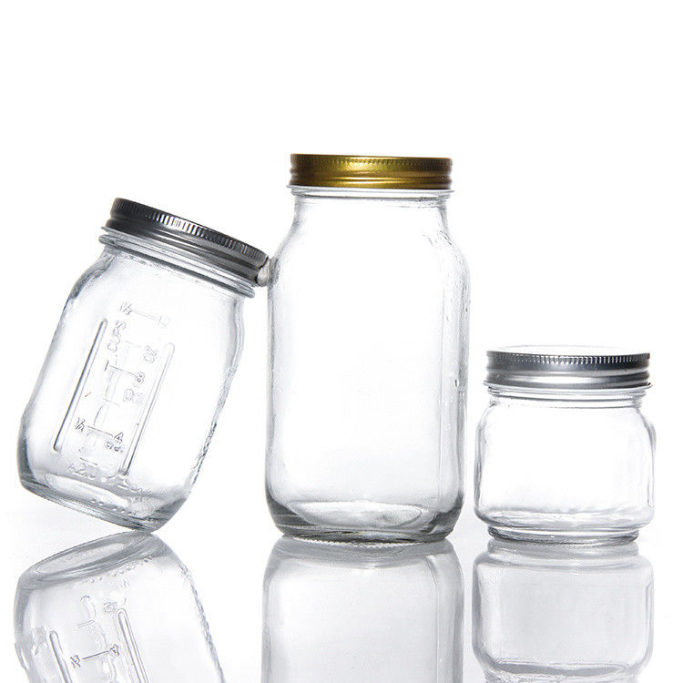 Custom Design 8 Oz 16 Oz Lebensmittelbehälter Glas Mason Jar mit Deckel
