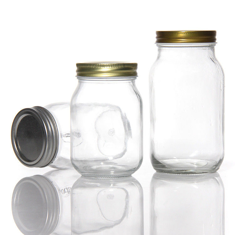 Custom Design 8 Oz 16 Oz Lebensmittelbehälter Glas Mason Jar mit Deckel