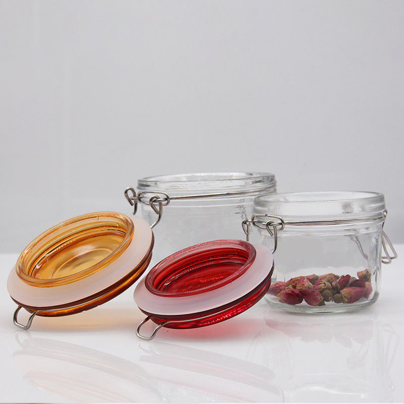 Hochwertiges Großhandel 150 ml 200 ml 250 ml Runder Glasfach für Honigmarmelade Gurken mit hohem Deckel