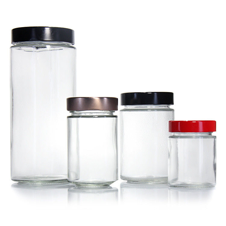 Wärmebeständigkeit Runde 45 ml 5Oz 6Oz 8Oz Hermetische Glasflasche Speicher mit Blechdeckel