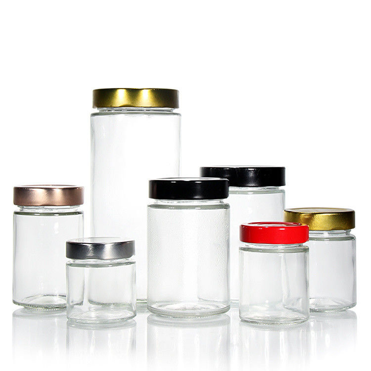 Private Label 380Ml 500Ml 750Ml 1L Zylinderförmiger Honigkrug Glaskrug mit Zinnplattendeckel